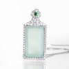 Colgante de Agua Azul de Jadeíta Natural con Incrustaciones de Plata 925 - Imagen 5