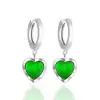 Aretes de Jade Negro Diseño Corazón