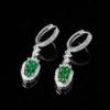 Aretes de Jadeite Imperial Diseño Hoja de la Buena Suerte - Imagen 3