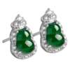 Aretes de Jade Imperial con Plata 925 - Diseño Peras