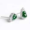 Aretes de Jade Imperial con Plata 925 - Diseño Peras - Imagen 2
