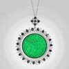 Dije de Jade Negro con Diseño de Sol</strong>