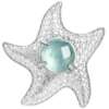 Dije de Jade Azul Natural en Forma de Estrella de Mar – Plata 925 - Imagen 2