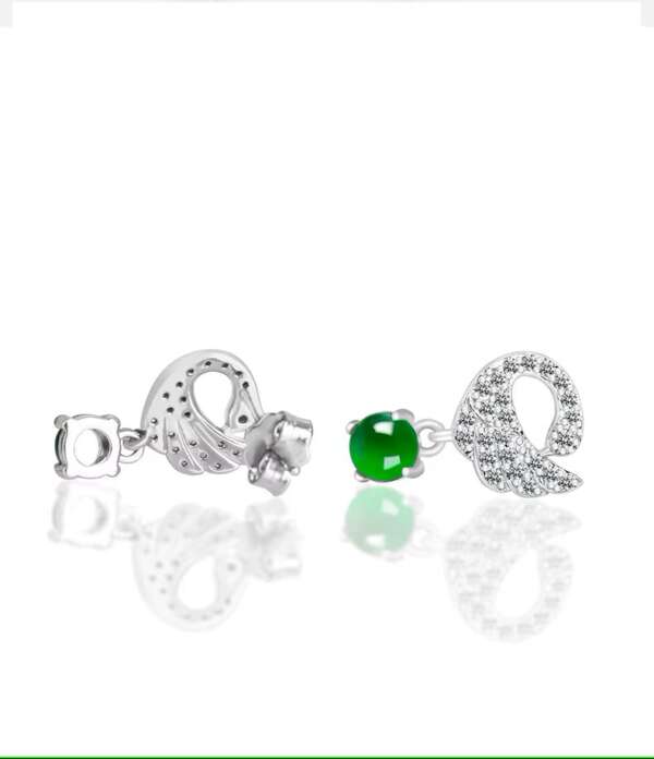 Pendientes de Jade Esmeralda Natural y Plata S925 con Incrustaciones de Zirconia – Belleza Atemporal para Ella - Imagen 5