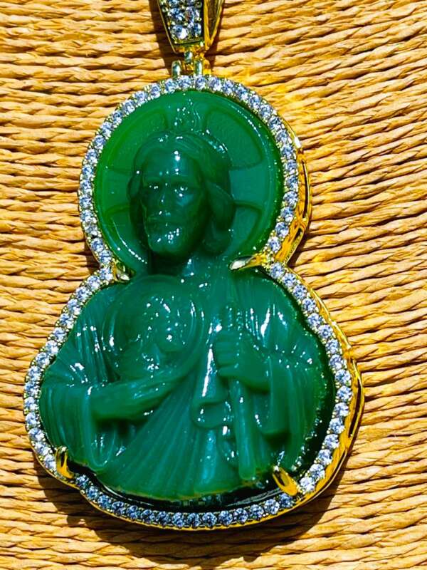 Nombre: “Fe que Sostiene” – Rosario de San Judas con Jade Princesa y Jade Verde - Imagen 3