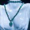 Collar de Jade Princesa Hielo – Azul, Rosado y Verde – Con Dije del Universo 🌍✨ - Imagen 6