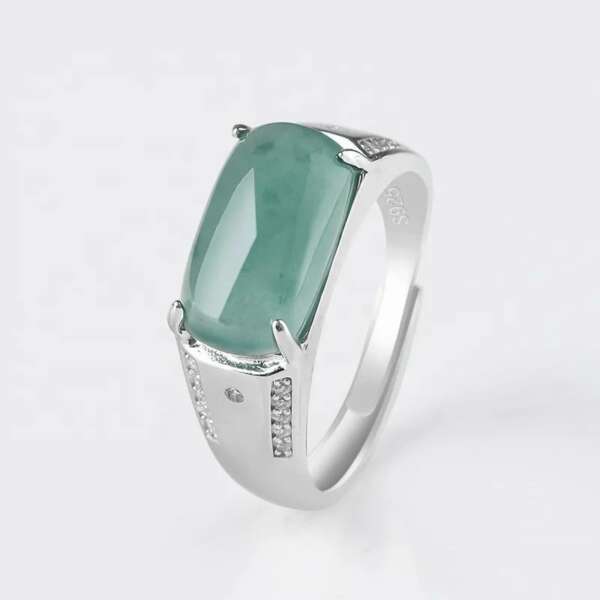 💍 Anillo de Jade Azul Agua & Plata 925 – “Mar en tus Manos” - Imagen 11