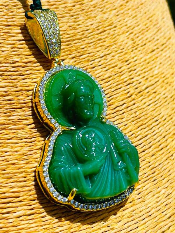 Nombre: “Fe que Sostiene” – Rosario de San Judas con Jade Princesa y Jade Verde - Imagen 5