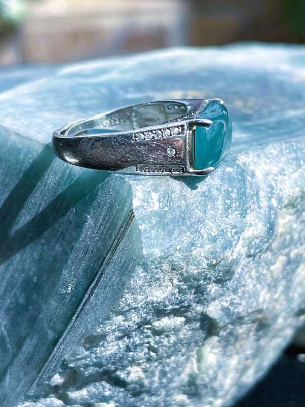 💍 Anillo de Jade Azul Agua & Plata 925 – “Mar en tus Manos” - Imagen 13