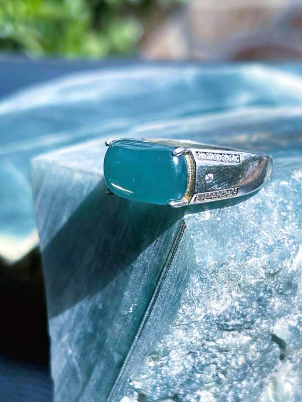 💍 Anillo de Jade Azul Agua & Plata 925 – “Mar en tus Manos” - Imagen 16