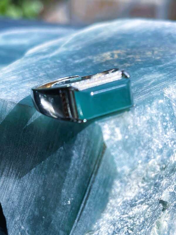 💍 Anillo de Jade Azul Agua & Plata 925 – “Mar en tus Manos” - Imagen 17