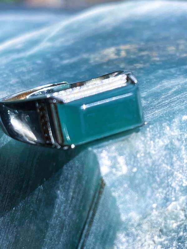 💍 Anillo de Jade Azul Agua & Plata 925 – “Mar en tus Manos” - Imagen 18