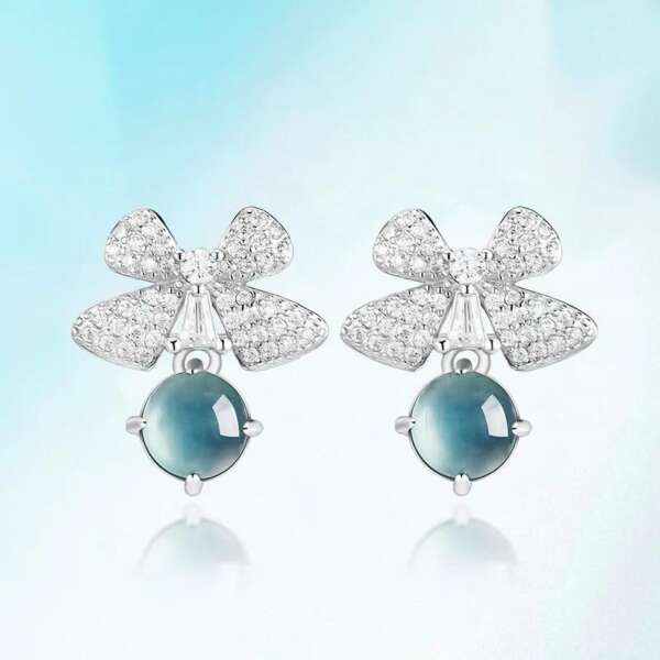 “Luz de Realeza” – Aretes de Jade Princesa en Plata 925 - Imagen 3