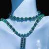Collar "Sabiduría Eterna" – Jade Princesa, Verde y Cuarzo Rosado con Dije de Ábaco en Jade Esmeralda - Imagen 2