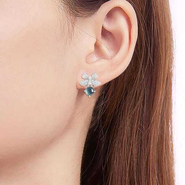 “Luz de Realeza” – Aretes de Jade Princesa en Plata 925 - Imagen 4