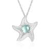 Dije de Jade Azul Natural en Forma de Estrella de Mar – Plata 925 - Imagen 3