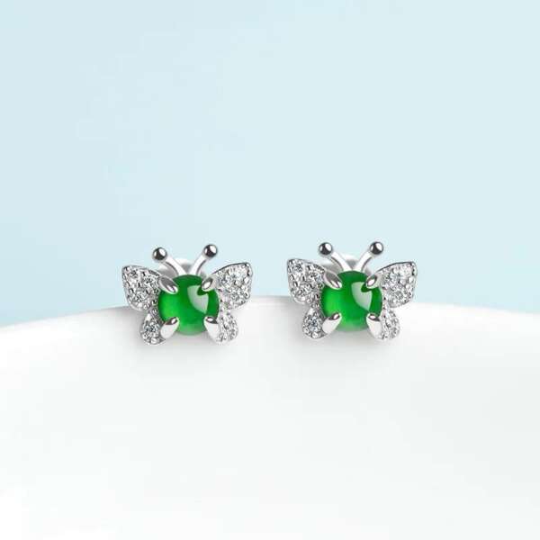 “Alas de Esperanza” – Aretes de Jade Imperial para Damas y Niñas - Imagen 3