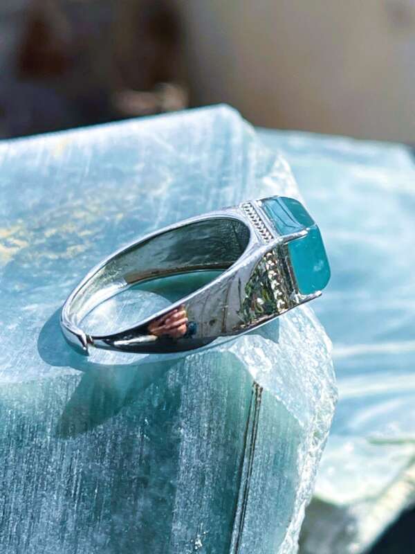 💍 Anillo de Jade Azul Agua & Plata 925 – “Mar en tus Manos” - Imagen 22
