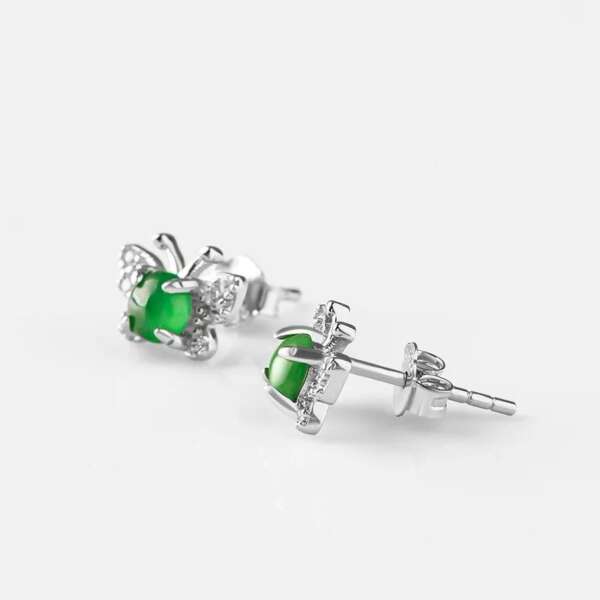 “Alas de Esperanza” – Aretes de Jade Imperial para Damas y Niñas - Imagen 4