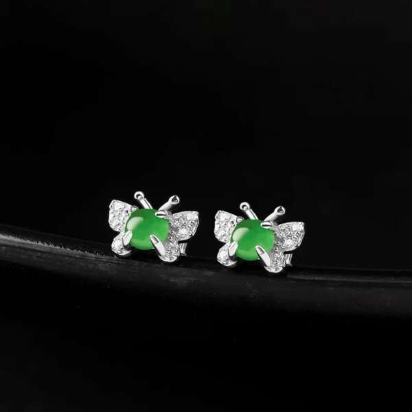 “Alas de Esperanza” – Aretes de Jade Imperial para Damas y Niñas - Imagen 5