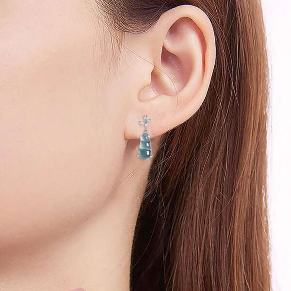 Aretes "Alma de Hielo Azul" - Imagen 5