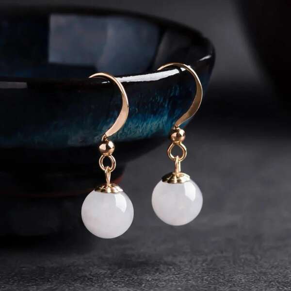 ✨ Aretes “Luz Serena” de Jade Blanco y Plata 925 - Imagen 3