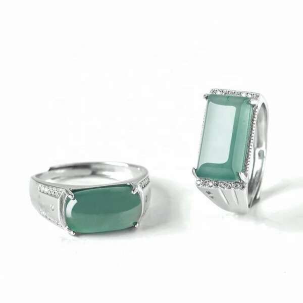 💍 Anillo de Jade Azul Agua & Plata 925 – “Mar en tus Manos” - Imagen 3