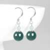 Aretes de Jade Azul Intenso con Jade Blanco en Plata 925 – Doble Esfera de Elegancia
