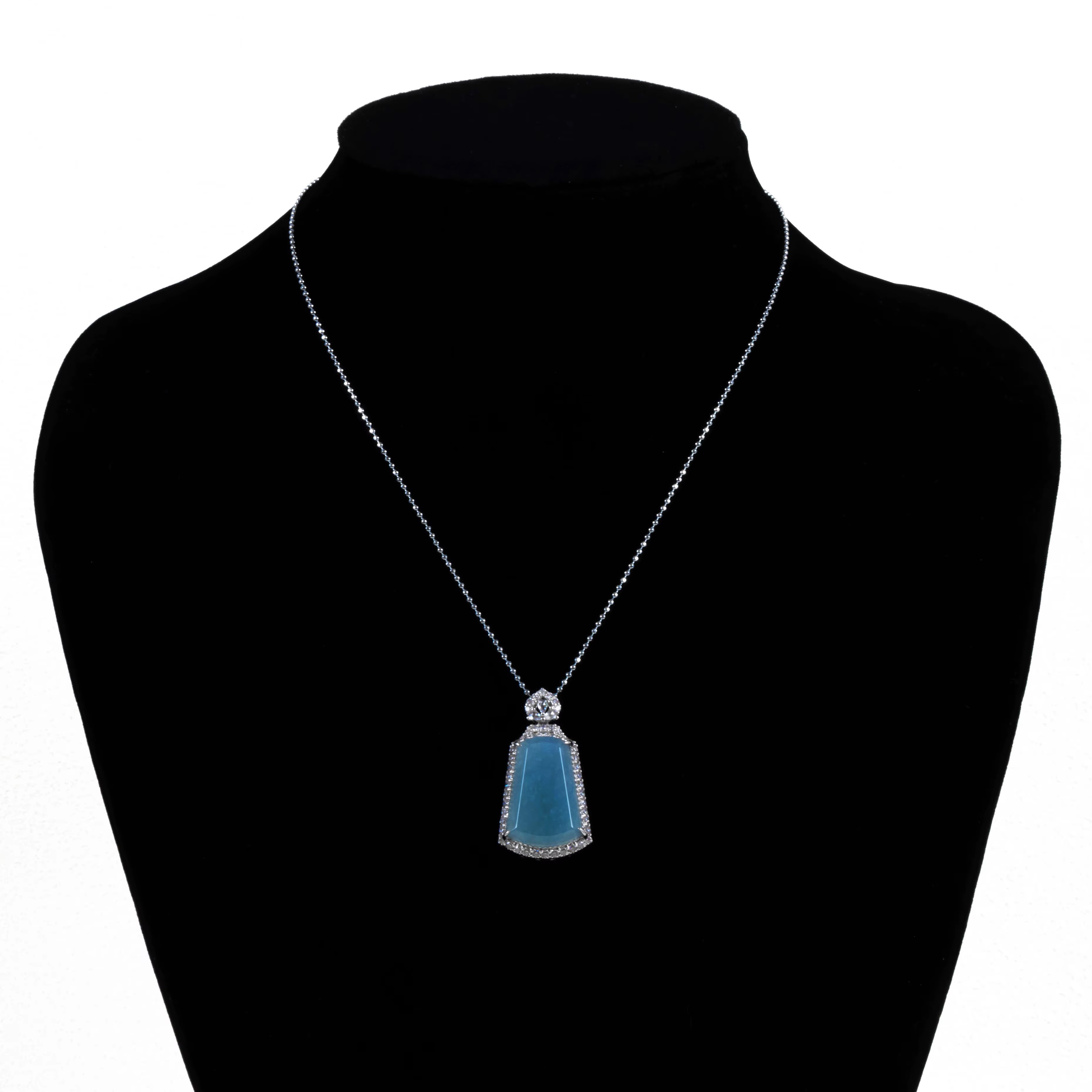 “Lágrima de Cielo” – Dije de Jade Azul Natural y Plata 925