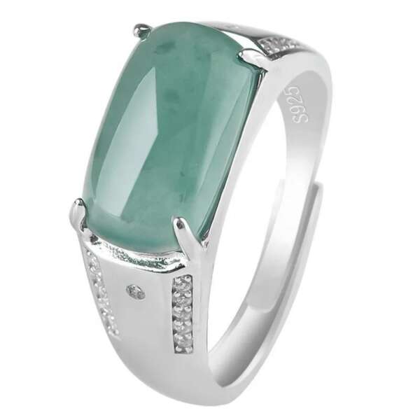 💍 Anillo de Jade Azul Agua & Plata 925 – “Mar en tus Manos” - Imagen 5
