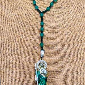 “Luz de Esperanza” – Rosario de San Judas con Jade y Baño de Oro